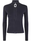 Jw Anderson J. W. Anderson Fitted Cardigan With Zipper In Black