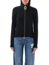 Jw Anderson Zip-up Fine-knit Cardigan In Black