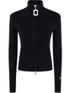 Jw Anderson Fitted Zip Up Cardigan In Black