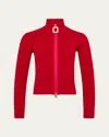 Jw Anderson J. W. Anderson Crimson Red Cotton Blend Turtleneck Sweater In Red