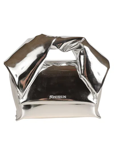 Jw Anderson Flao Metallic Tote In Silver