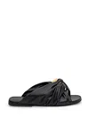 Jw Anderson 10mm Chain Link Flat Mules In Black