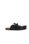 Jw Anderson Leather Slippers In Black