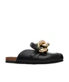 Jw Anderson Chain-detail Leather Mules In Black