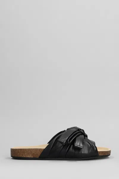 Jw Anderson Flats In Black Leather