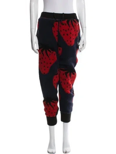 Pre-owned Jw Anderson Fleece Graphic Print Sweatpants In Blue