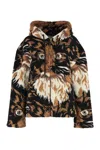 Jw Anderson Graphic Print Faux-fur Jacket In Multi