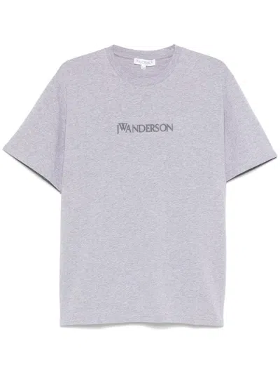 JW ANDERSON FLOCKED-LOGO T-SHIRT