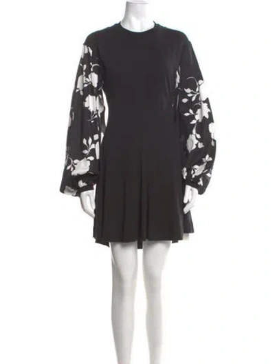 Pre-owned Jw Anderson Floral Print Mini Dress In Gray