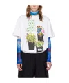 Jw Anderson Womens White Flower Pot Graphic-print Organic-cotton Jersey T-shirt In Multicolor