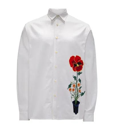 Jw Anderson Flower Pot Shirt In White
