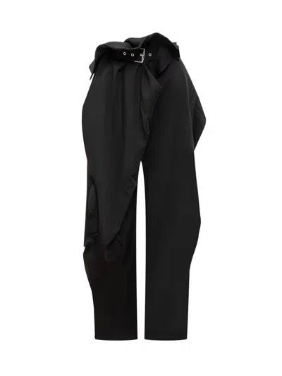 Jw Anderson J.w. Anderson Fold Over Pant In Black