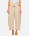 Jw Anderson Fold-over Trousers In Beige