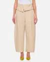 Jw Anderson Fold-over Trousers In Beige