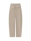 Jw Anderson Fold Over Trousers In Beige