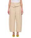 Jw Anderson J.w. Anderson Fold Over Trousers In Neutrals