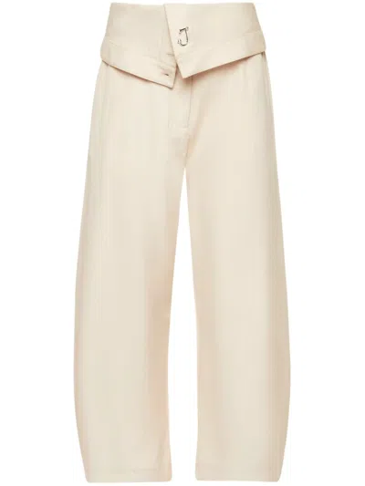 JW ANDERSON FOLD-OVER WIDE-LEG TROUSERS