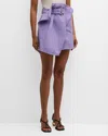 Jw Anderson Fold Over Mini Skirt In Purple