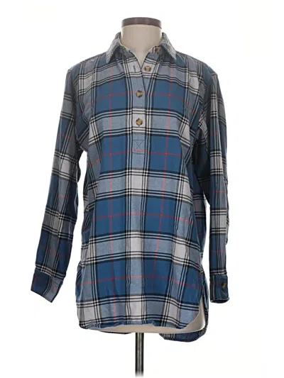 Pre-owned J.w. Anderson For Uniqlo Long Sleeve Button Down Shirt In Blue