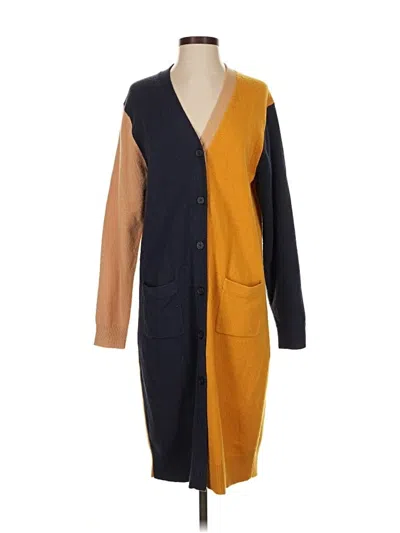 Pre-owned J.w. Anderson For Uniqlo Wool Cardigan Sweater In Yellow