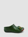 Jw Anderson X Wellipets Frog Round-toe Clogs In Verde