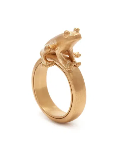 Jw Anderson Frog Ring In Gold