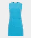 JW ANDERSON FRONT POCKET SLEEVELESS KNIT MINI SHIFT DRESS