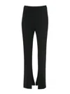 Jw Anderson Front-slit Straight Pants In Black