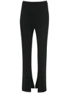 Jw Anderson Front-slit Straight Pants In Black