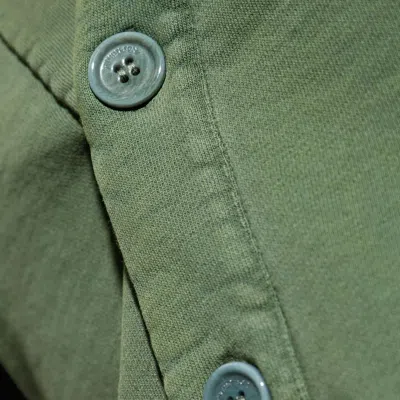 Jw Anderson Garment Dye V Neck Cardigan In Green