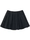 Jw Anderson Memory Gathered Taffeta Mini Skort In Black