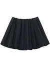 Jw Anderson Memory Gathered Taffeta Mini Skort In Black