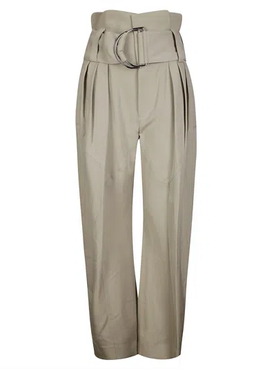 Jw Anderson Gathered D Ring Trousers In Gray