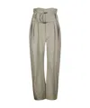 Jw Anderson Taupe Gathered Waist D-ring Trousers In Nude