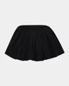 Jw Anderson Memory Gathered Taffeta Mini Skort In Black