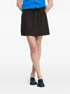 Jw Anderson Gathered Short Skirt In Brown