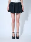Jw Anderson Memory Gathered Taffeta Mini Skort In Black
