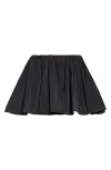 Jw Anderson Memory Gathered Taffeta Mini Skort In Black