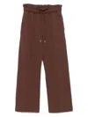 Jw Anderson Brown Gathered Waist Track Pants In Brown