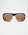 Jw Anderson Jwa03-geometric Sunglasses In Black