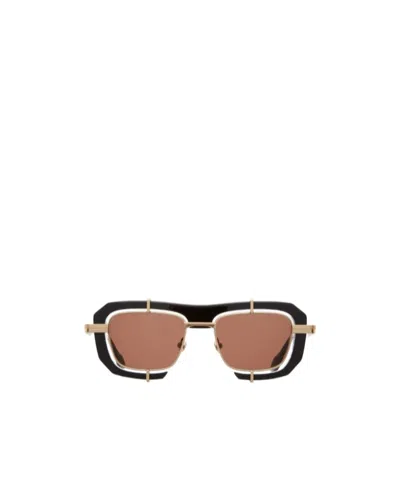 Jw Anderson Geometric Sunglasses In Brown