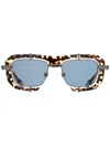 Jw Anderson Jwa03-geometric Sunglasses In Brown
