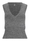 Jw Anderson Knitwear Lace Trim V-neck Sleeveless In Black
