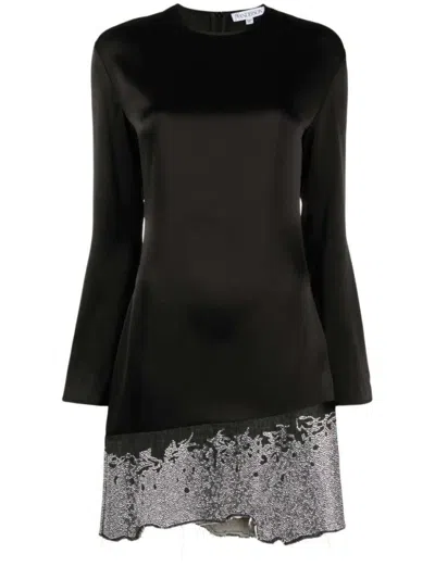 Jw Anderson Glitter-embellished Satin Minidress