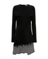 Jw Anderson J.w. Anderson Glitter-embellished Satin Minidress In Black