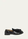 JW ANDERSON GLOSSY LEATHER TASSEL LOAFERS