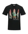 Jw Anderson Gnome Trio Cotton T-shirt In Black
