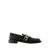 Jw Anderson Gourmet Chain Leather Loafers In Black