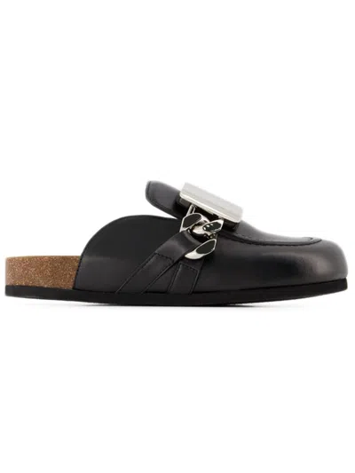 Jw Anderson Gourmet Chain Mule Loafers In Black