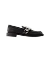 Jw Anderson Gourmet Chain Leather Loafers In Black